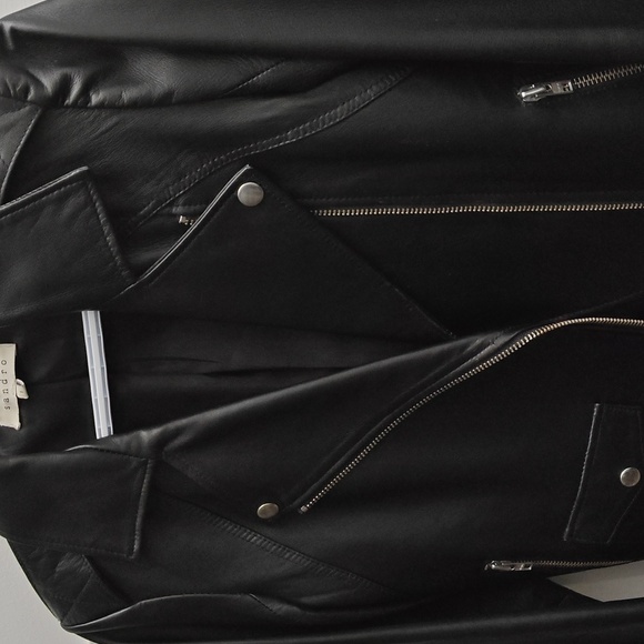 SANDRO Leather Jacket - Picture 8 of 9